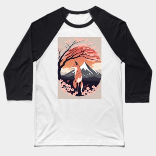 Pastel Kitsune: Cherry Blossom Dreams Baseball T-Shirt